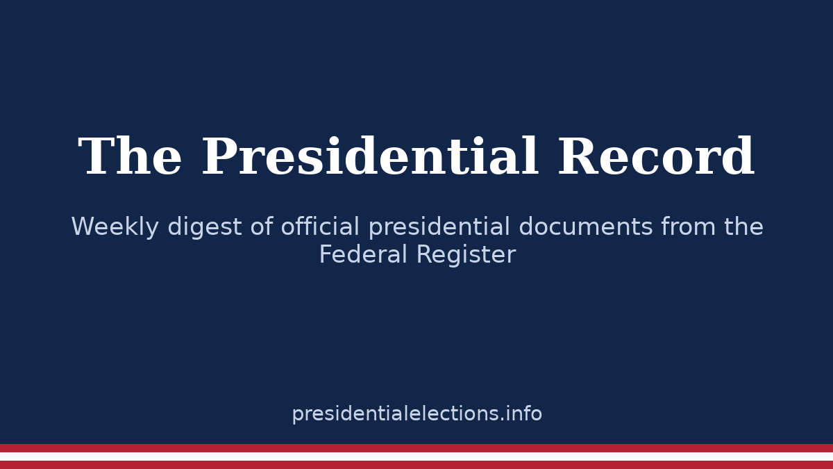 The Presidential Record (text graphic)